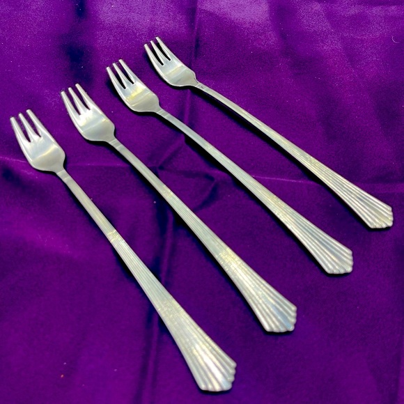 Excel “Tango”4pc Set Stainless Steel Cocktail Seafood Shrimp Forks Made in Japan - Picture 5 of 15